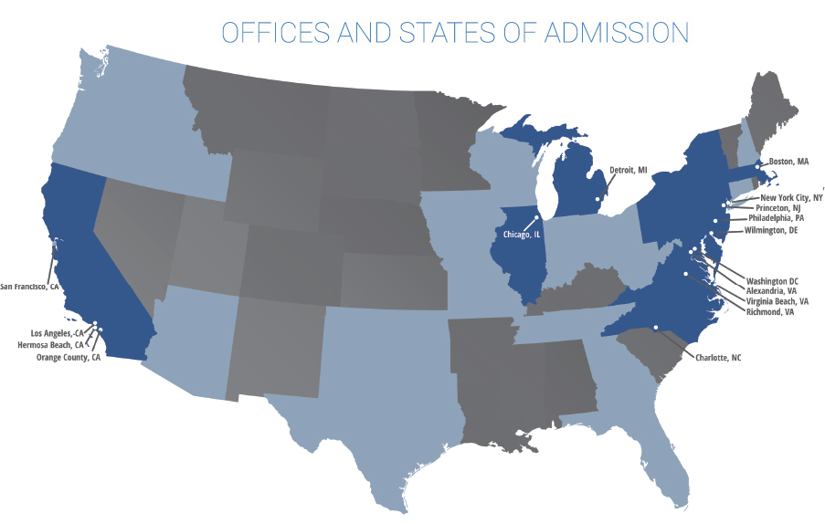 Maps of Offices and States of Admission