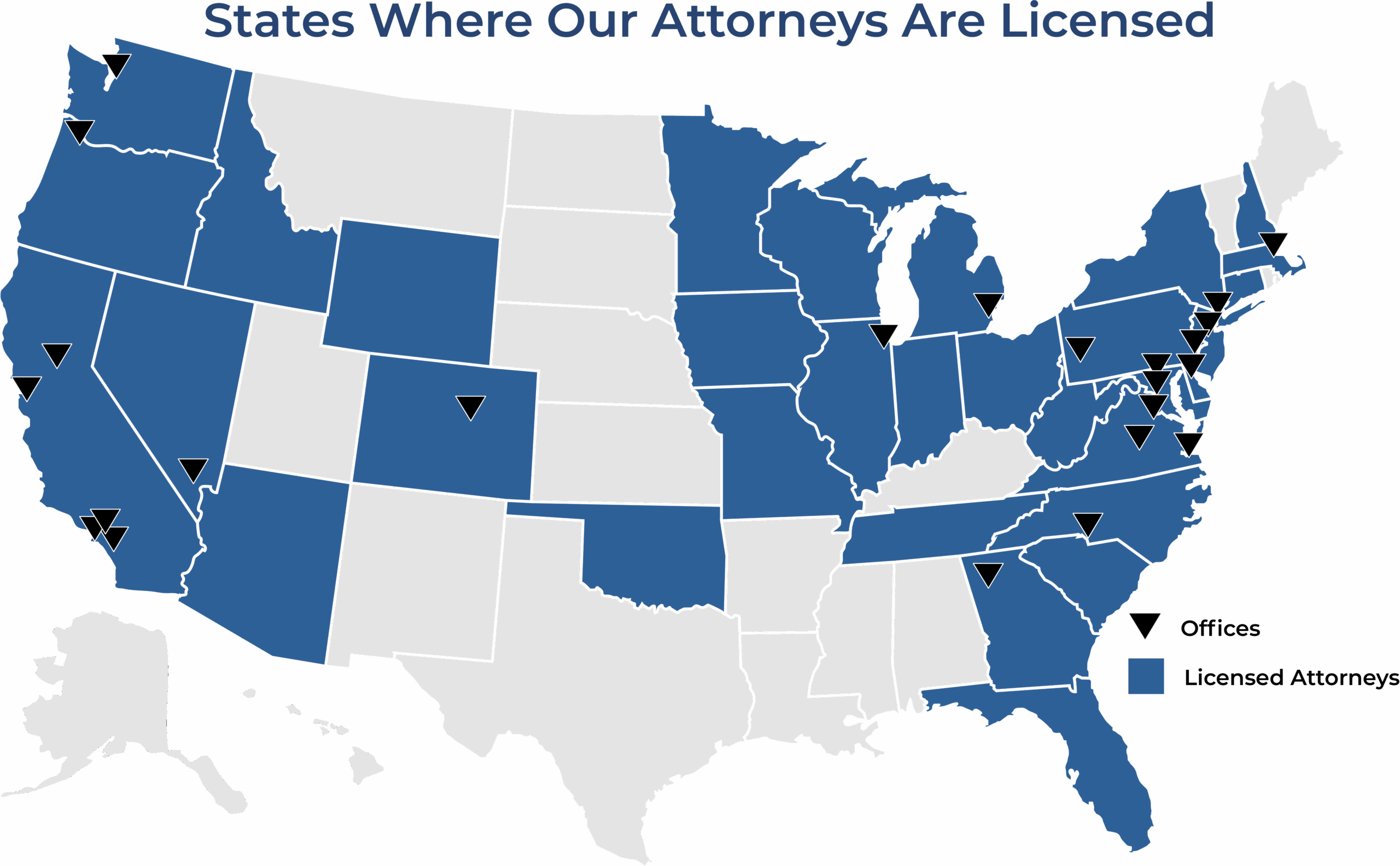 Map of all Licensed States