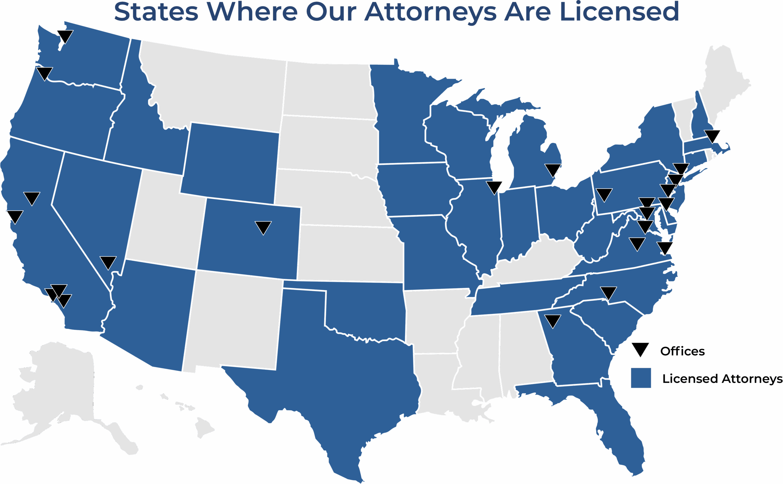 Map of all Licensed States